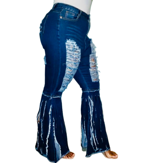 Ultra Distressed Tassel Mop Jeans